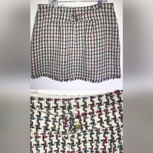 LEYDEN | Monroe Tweed Mini Skirt Women's Size X Small - Picture 4 of 6